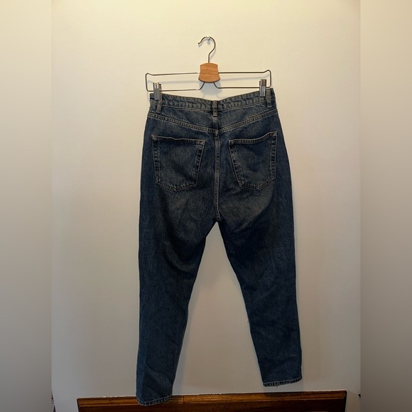 Topshop Distressed Blue Mom Jeans - Picture 4 of 4